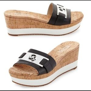 Michael Kors Warren Leather Platform Sandal 7.5